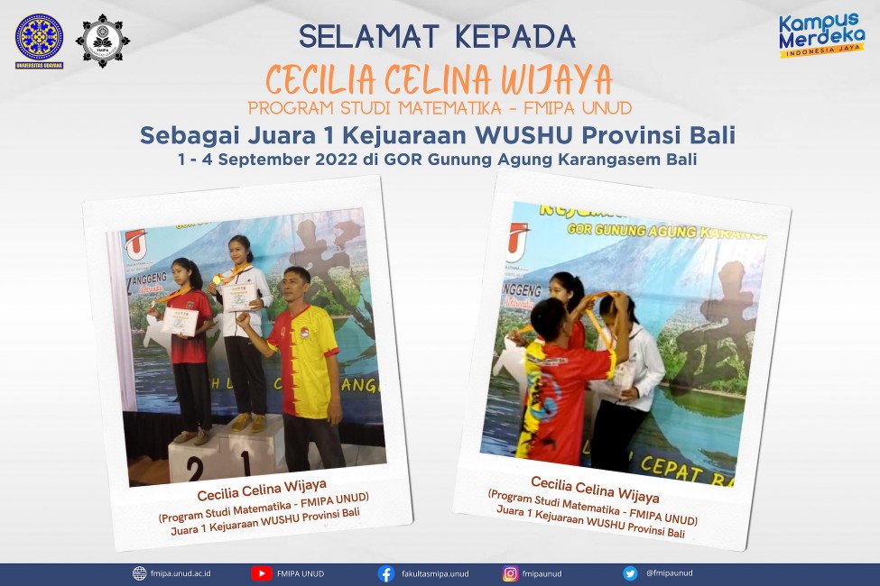 Mahasiswa Fmipa Unud Raih Juara Kejuaraan Wushu Provinsi Bali